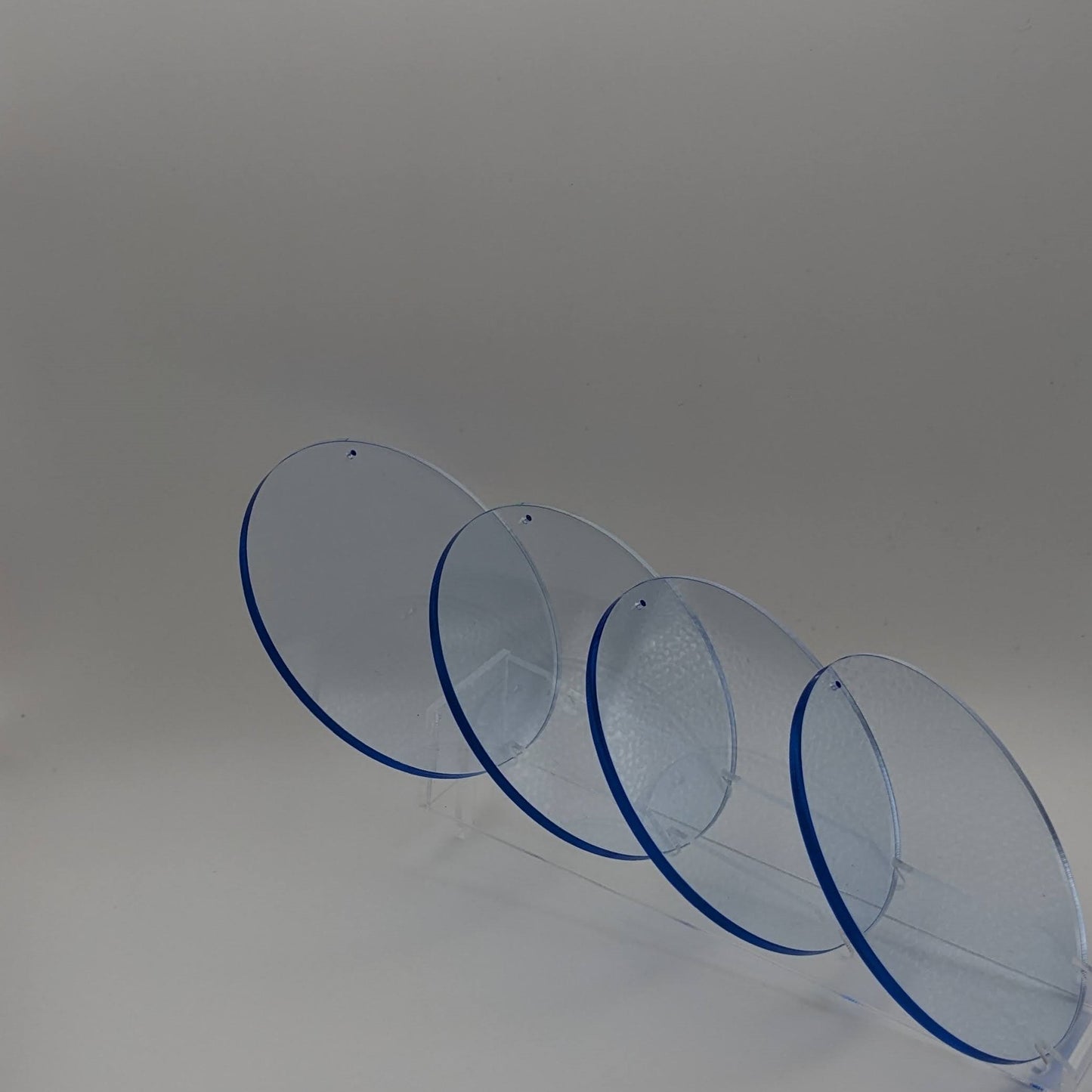 Sonnenfänger Kreise – fluoreszierendes Acryl – Set aus 4 kleinen Kreisen
