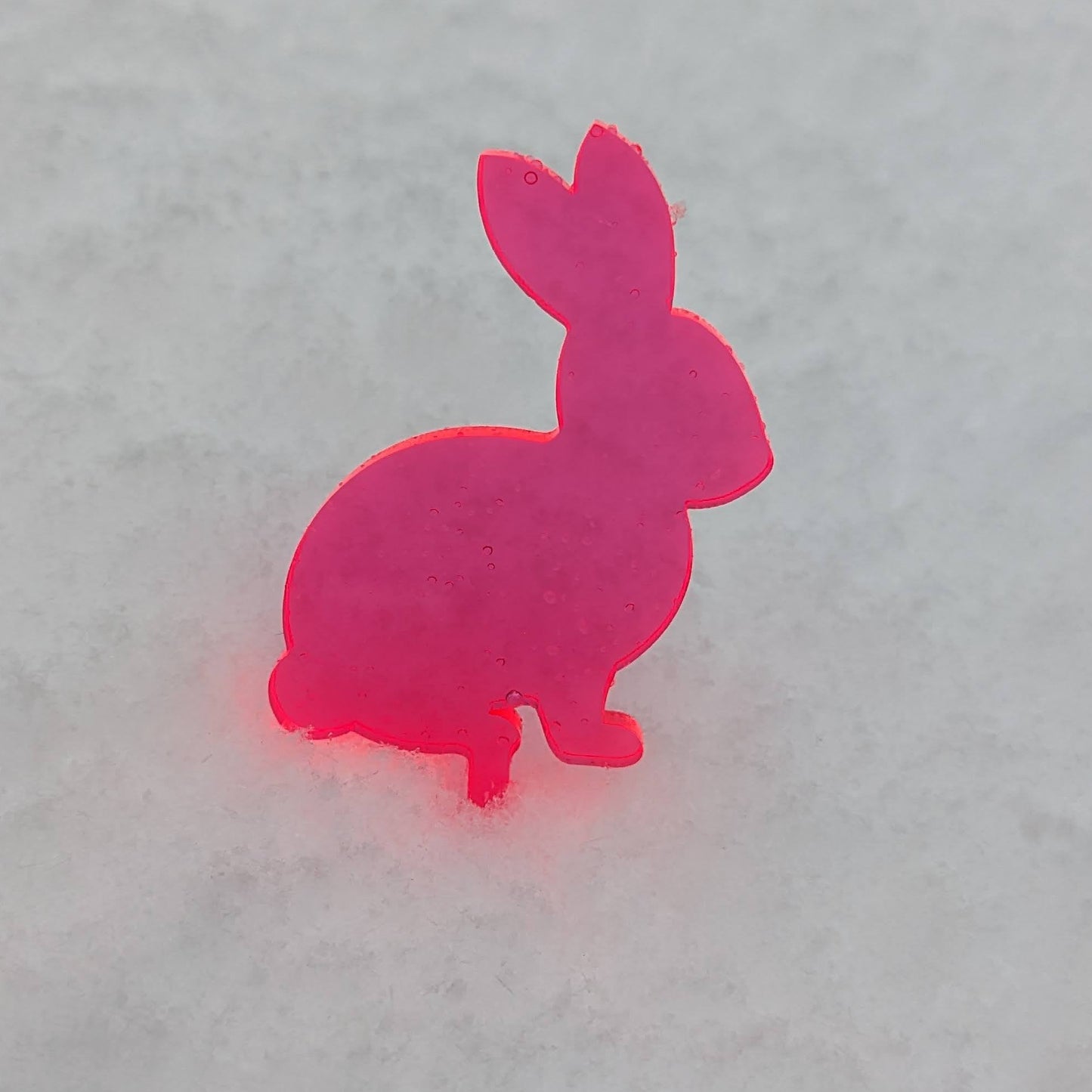 4er Set Hasen Stecker aus hochwertigem floureszierenden Acrylglas für Kuchen, Muffin oder Blumenbeet