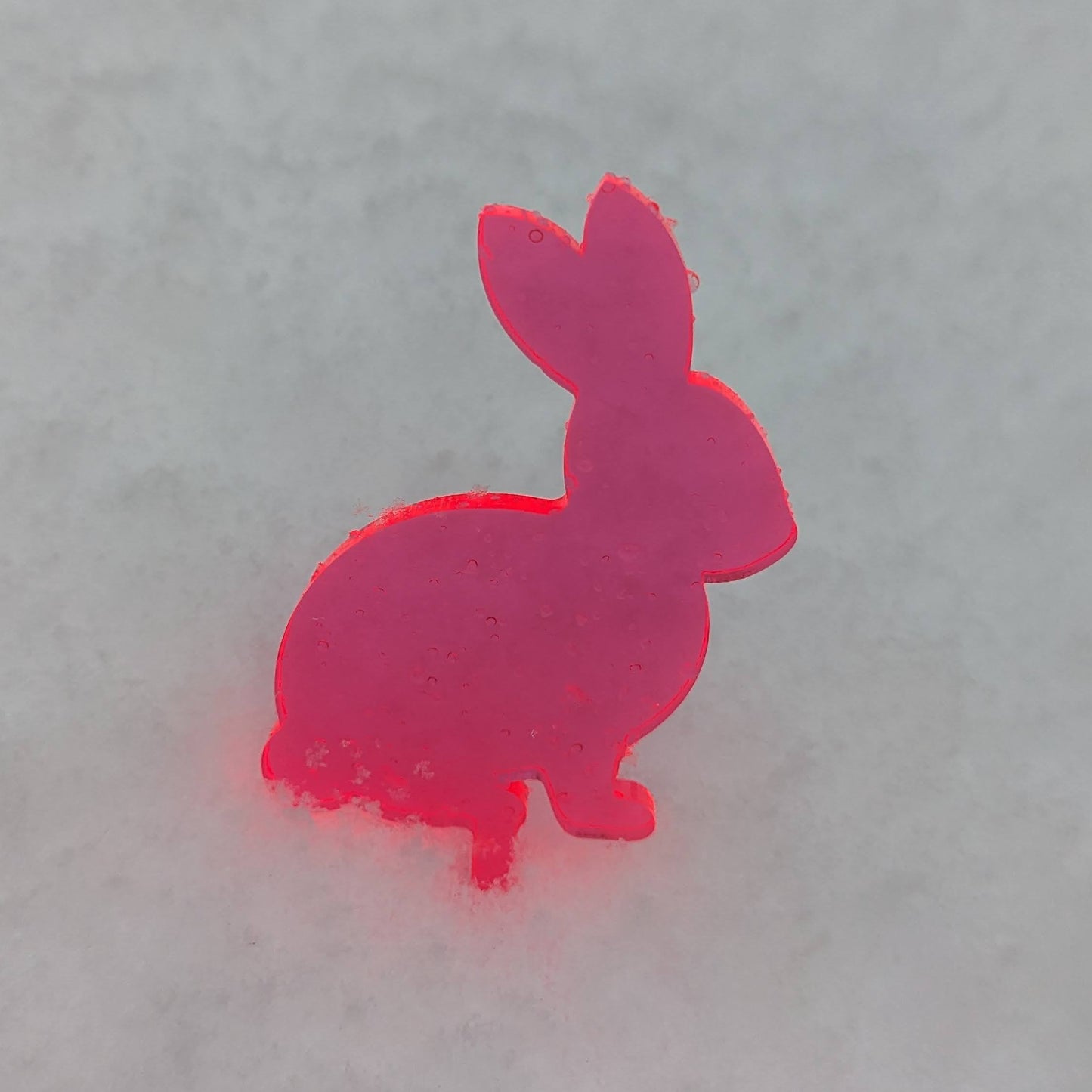 4er Set Hasen Stecker aus hochwertigem floureszierenden Acrylglas für Kuchen, Muffin oder Blumenbeet