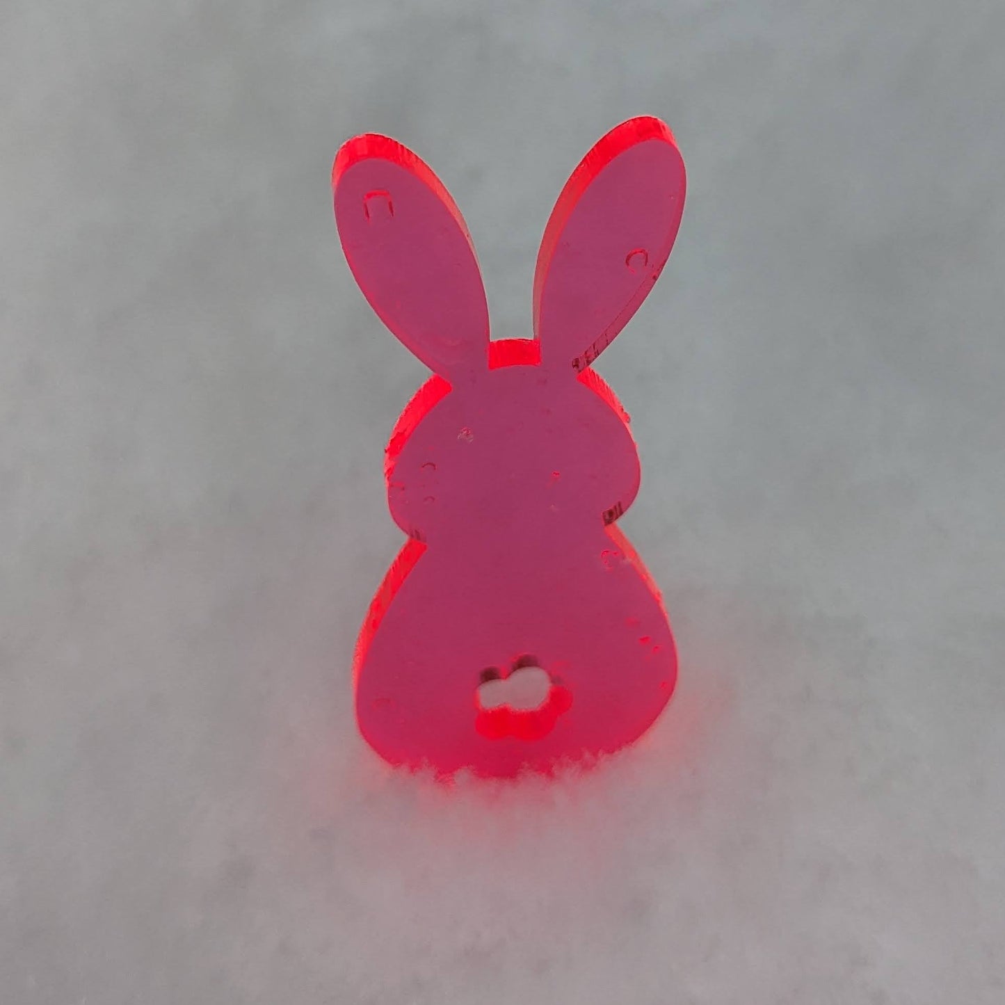 4er Set Hasen Stecker aus hochwertigem floureszierenden Acrylglas für Kuchen, Muffin oder Blumenbeet