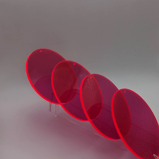 Sonnenfänger Kreise – fluoreszierendes Acryl – Set aus 4 kleinen Kreisen